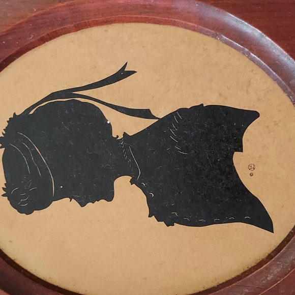 Vtg.Woodcroftery Silhouette Portaits Heirloom Cherry Frames,Pre-Owned,8.5Hx6.5W - Picture 2 of 12